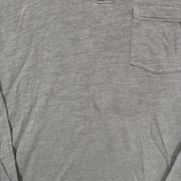 Steven Alan Long Sleeve Henley Shirt Men's Large Blue Slub Cotton Navy Blue - Picture 3 of 9